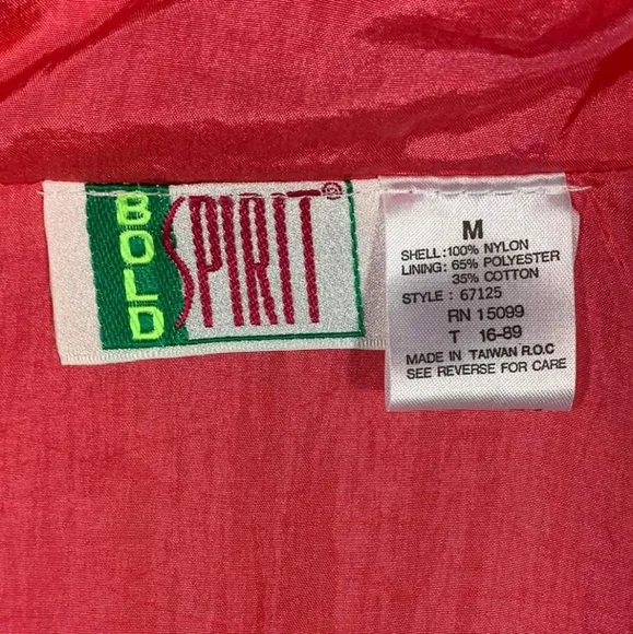 Vintage Bold Spirit Windbreaker Jacket Size Medium Colorblock Zip Up 90s Y2K NEW - Picture 10 of 12